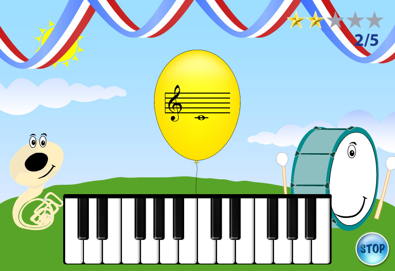 My Piano game screen